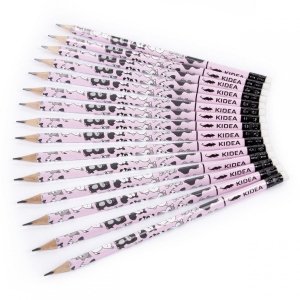 5 x Ołówek Trójkątny Szkolny HB z Gumką Zwierzaki Kidea [OTGUNKA]