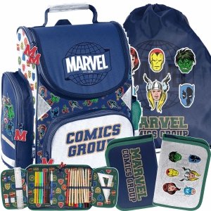 TORNISTER MARVEL COMICS SZKOLNY DLA CHŁOPAKÓW AVENGERS KOMPLET 3 ele