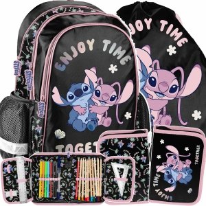STICH PLECAK SZKOLNY  DZIEWCZĘCY DO PODSTAWÓWKI STITCH i LILO ZESTAW 3w1