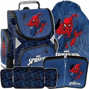 TORNISTER SPIDER-MAN SZKOLNY DO 1 KLASY PODSTAWÓWKI DLA CHŁOPAKA ZESTAW 3w1