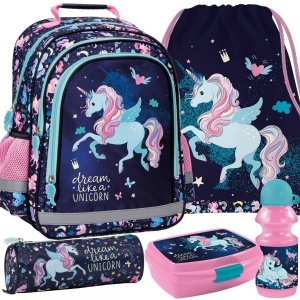 Unicorn Plecak Jednorożec Szkolny do Podstawówki Dziewczęcy [PL15BJR13]