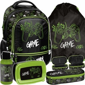 PLECAK GAMEPAD SZKOLNY GRA DO 1 KLASY PODSTAWÓWKI DLA CHŁOPAKA KOMPLET 5el