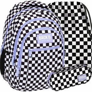 SZACHOWNICA PLECAK ZESTAW 3 ele MŁODZIEŻOWY BACKUP SZKOLNY KRATKA KRATKA