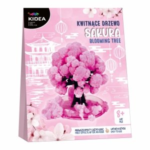 KWITNĄCE DRZEWO SAKURA ROSNĄCE KRYSZTAŁY ZESTAW KREATYWNY KIDEA DLA DZIECKA