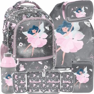 PLECAK SZKOLNY DO PODSTAWÓWKI BALETNICA PASO KOMPLET 5w1 DLA DZIEWCZYNY