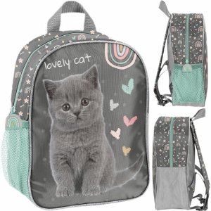 PLECACZEK KOTEK PRZEDSZKOLNY PLECAK DLA DZIEWCZYNEK NA WYCIECZKI Z KOTKIEM
