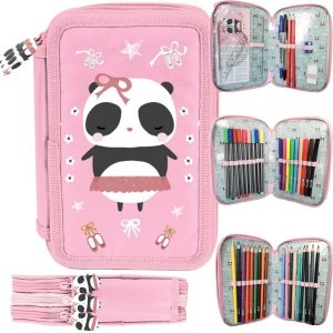 3-kom. Piórnik Miś Panda z Wyposażeniem Szkolny Paso [PP22AD-023]