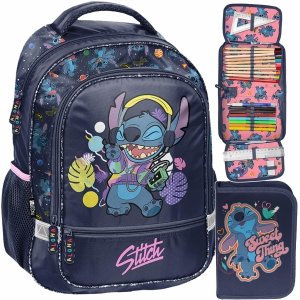 STITCH PLECAK DO SZKOŁY PODSTAWOWEJ DLA DZIEWCZYNY ZESTAW 2 elem STICH