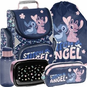 TORNISTER STITCH SZKOLNY DO KLAS 1-4 PODSTAWÓWKI ZESTAW 5ele. STICH i LILO