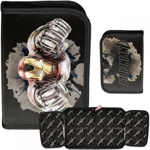 Avengers Piórnik dla Chłopaków Szkolny Jednokomorowy Iron Man [AV22II-P001BW]