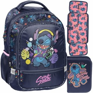 STITCH PLECAK SZKOLNY DO PODSTAWÓWKI DLA DZIEWCZYNY ZESTAW 2 elem STICH