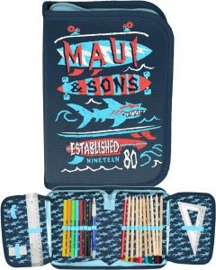 Piórnik Maui Sons dla Chłopaka Szkolny z Wyposażeniem [MAUL-001]