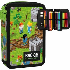 MINECRAFT POTRÓJNY PIÓRNIK BACKUP 3 KOM. Z WYPOSAŻENIEM GAMING GRA PIKSELE