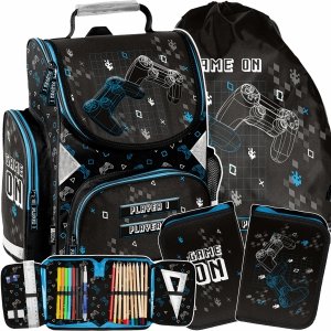 GAMING TORNISTER GRA SZKOLNY GAMING GRY DLA CHŁOPAKÓW KOMPLET 3w1