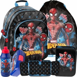 Spider Man Zestaw 5w1 Plecak Szkolny dla Chłopaka Paso [SP22LL-090]