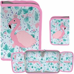 PIÓRNIK FLAMINGI SZKOLNY DO PODSTAWÓWKI DLA DZIEWCZYNY DO 1 KLASY PASO