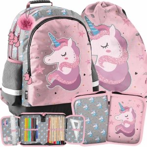 Zestaw Jednorożec Plecak Szkolny dla Dziewczynki Unicorn [PP22JE-116]