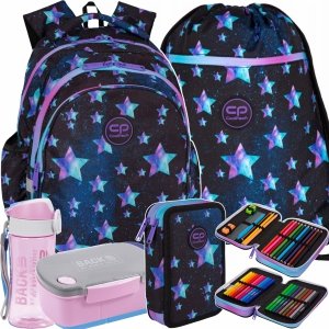 GWIAZDKI CP PLECAK COOLPACK SZKOLNY ZESTAW 5w1 DLA DZIEWCZYNKI STAR NIGHT