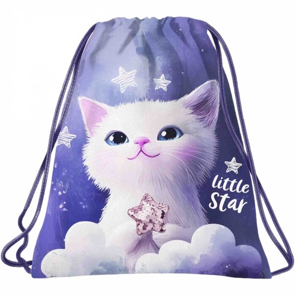 WOREK DZIEWCZĘCY z KOTKIEM NA OBUWIE KAPCIE CATS DO SZKOŁY DERFORM KOTEK