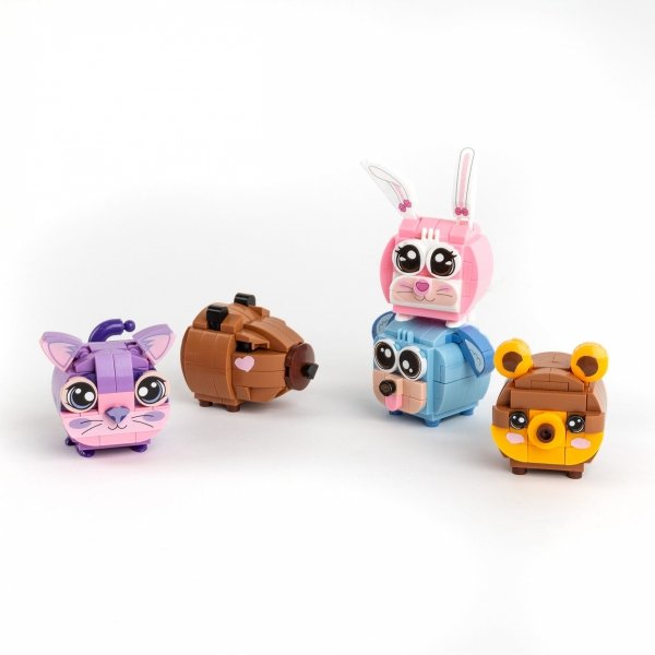 SNAPETS KLOCKI KONSTRUKCYJNE BRĄZOWA KAPIBARA DLA DZIECKI KIDEA DERFORM