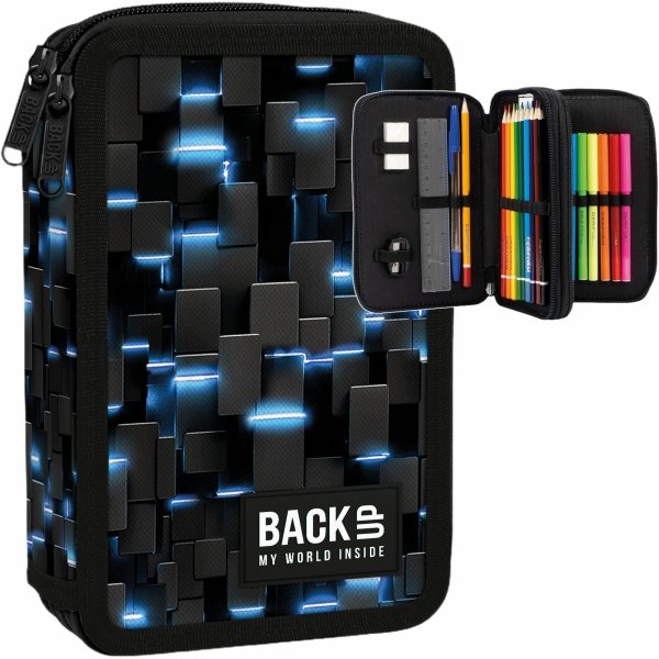 PIÓRNIK BACKUP 2 KOM. Z WYPOSAŻENIEM FALE NEONOWE DLA DZIEWCZYNY