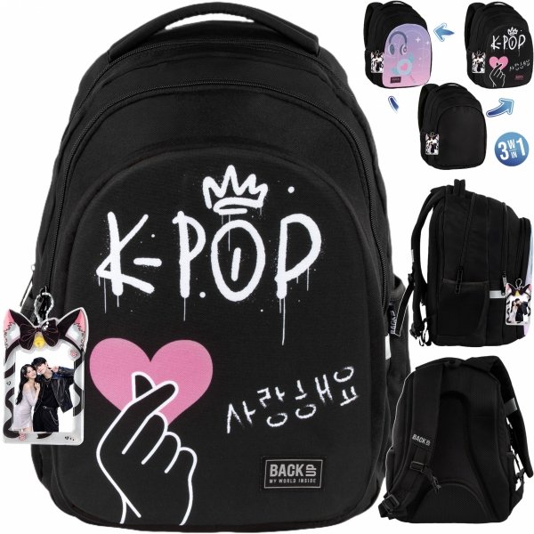 K-POP PLECAK BACKUP SZKOLNY MŁODZIEŻOWY DLA DZIEWCZYNY K POP 3 WZORY