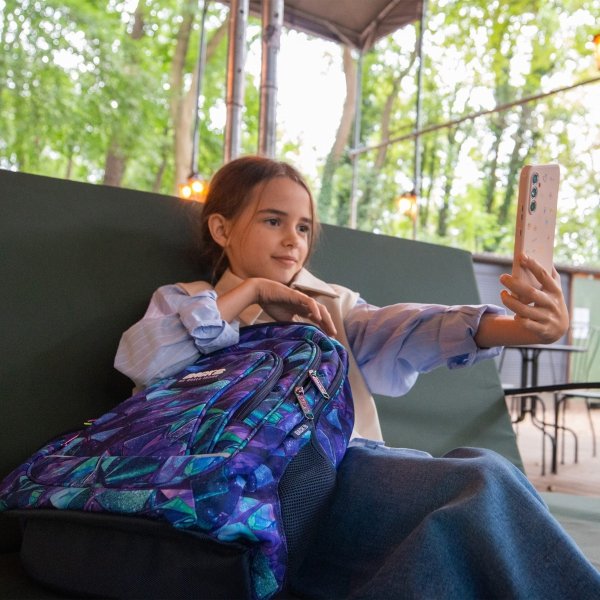 PLECAK BACKUP SZKOLNY MŁODZIEŻOWY DLA DZIEWCZYNY CRYSTAL 4 KOMOROWY POJEMNY