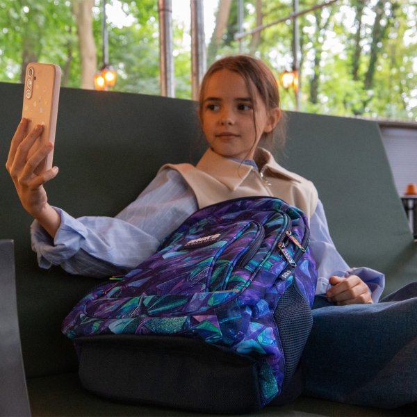 PLECAK BACKUP SZKOLNY MŁODZIEŻOWY DLA DZIEWCZYNY CRYSTAL 4 KOMOROWY POJEMNY