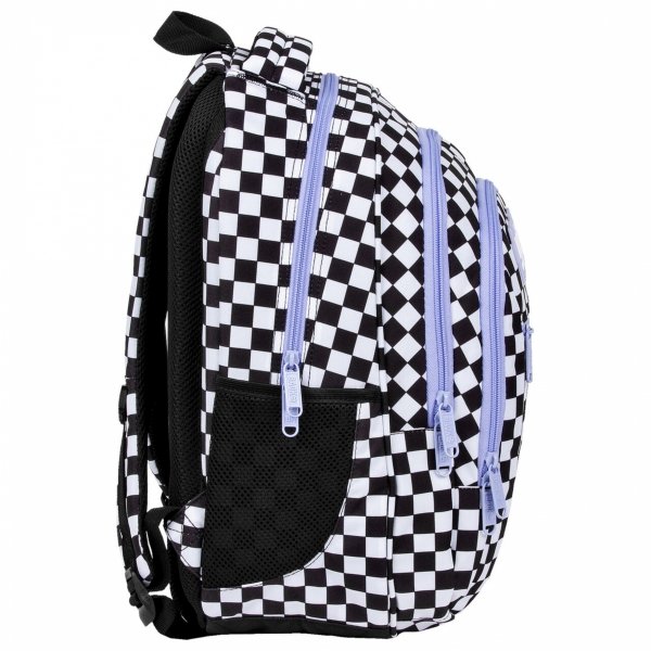 SZACHOWNICA PLECAK ZESTAW 4 el. MŁODZIEŻOWY BACKUP SZKOLNY FIOLET KRATKA