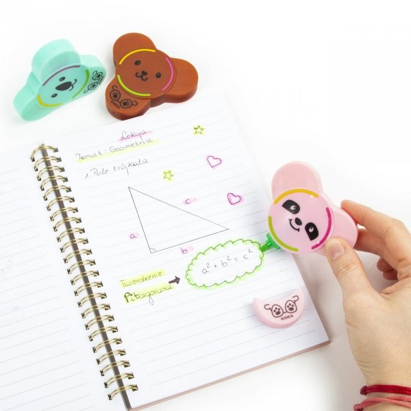 Kidea Neonowe Zakreślacze z Figurką 3w1 Mazaki [ZF3W1KA]