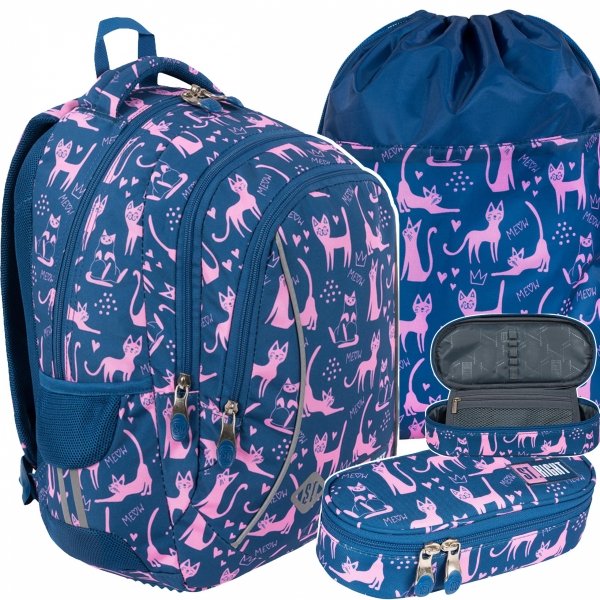 Kotek Plecak dla Dziewczyny St.Right Szkolny Młodzieżowy [BP26]