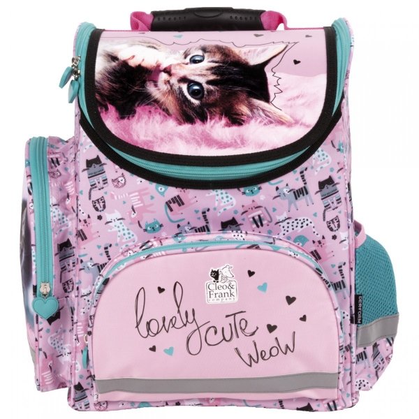 Piekny Tornister z Kotkiem dla Dziewczyny Komplet Szkolny [TEMBCF35 ]