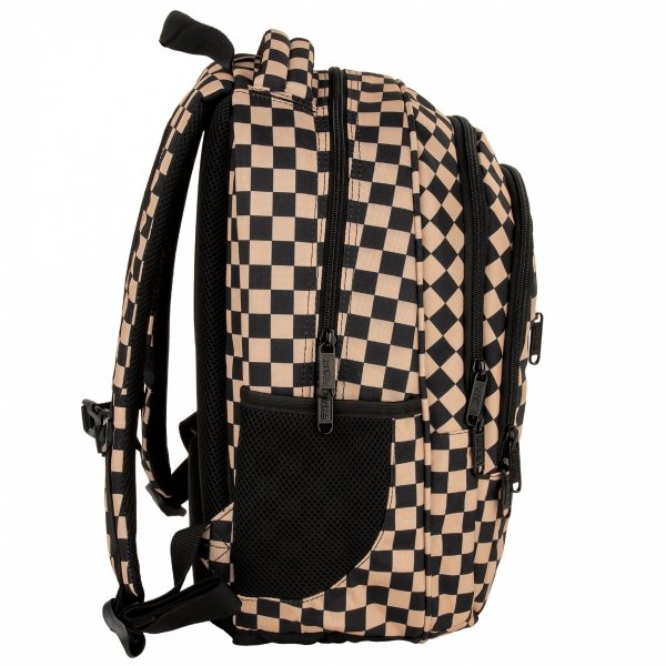 PLECAK MŁODZIEŻOWY BACKUP DZIEWCZĘCY SZKOLNY KOMPLET 2w1 SZACHOWNICA BEŻ