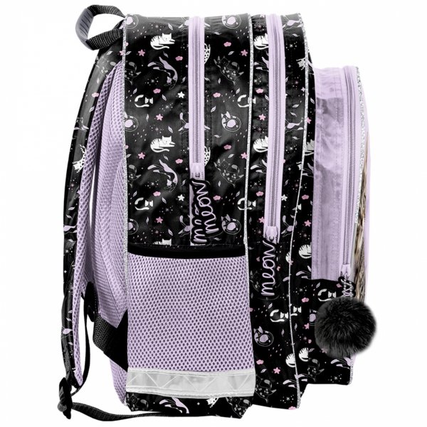 PLECAK SZKOLNY Z KOTKIEM DLA DZIEWCZYNY DO 1 KLASY KOMPLET 3w1 KOTEK PASO