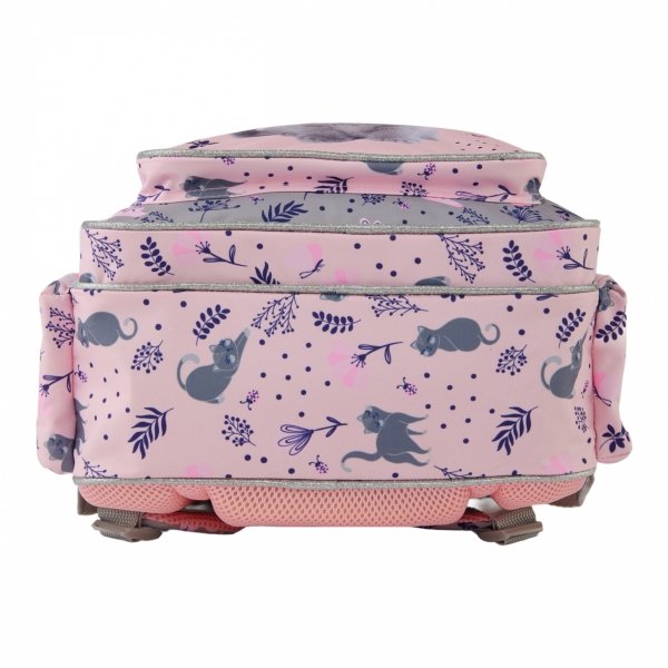 Kotek Plecak Szkolny do klas 1-3 Podstawówki Paso z Kotkiem dla Dziewczynek