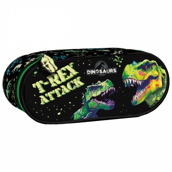 PLECAK DINOZAURY SZKOLNY DO 1 KLASY KOMPLET 5ele TORNISTER TYRANOZAUR T-REX
