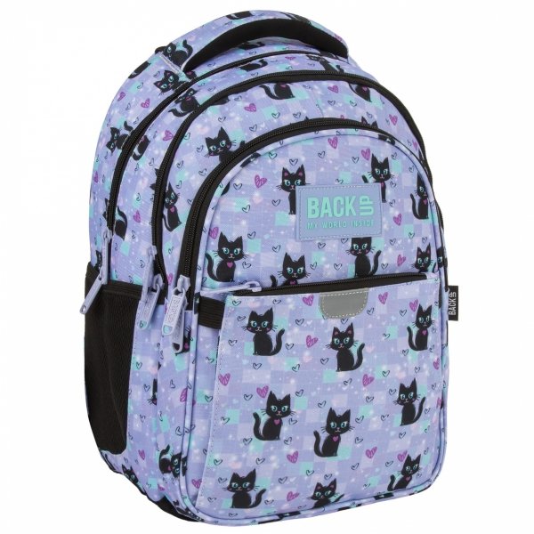 ZESTAW 5w1 SZKOLNY PLECAK MŁODZIEŻOWY BACKUP Z KOTKAMI CATS SZKOLNY KOTEK