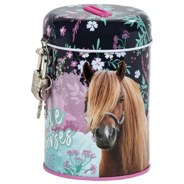 Skarbonka z Kłódką z Koniem Koń Konie Horse Derform [SKKO23]