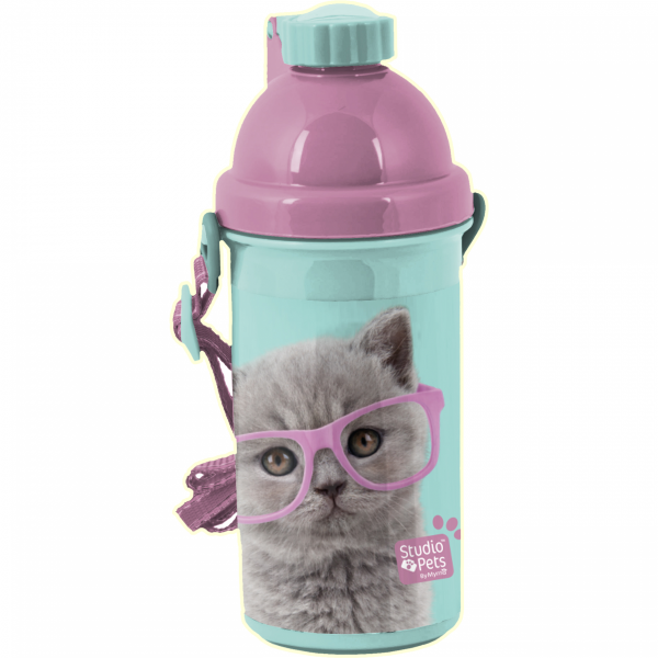 Śniadaniówka Bidon Kot Kotek dla Dziewczynki zestaw 2w1