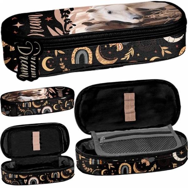 KOŃ PIÓRNIK DLA DZIEWCZYNY Z KONIEM SZKOLNY OTWIERANY Z KLAPKĄ HORSE PASO