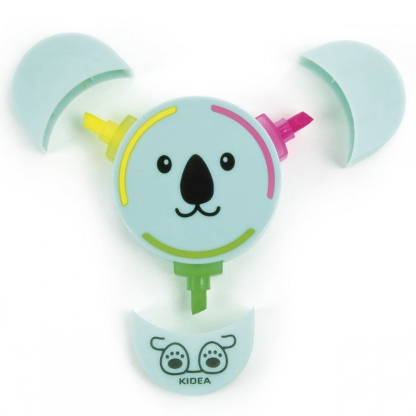 Kidea Neonowe Zakreślacze z Figurką 3w1 Mazaki [ZF3W1KA]