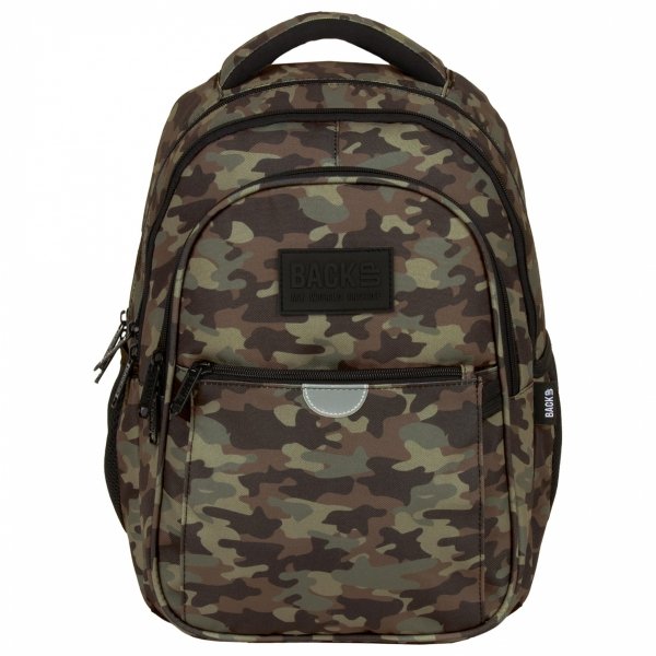 MORO ZESTAW 5w1 SZKOLNY PLECAK MŁODZIEŻOWY BACKUP KAMUFLAŻ WOJSKOWY