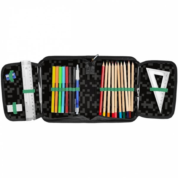 GAMER PLECAK CHŁOPIĘCY SZKOLNY PIKSELE KOMPLET 3ele PASO GAMING GRA