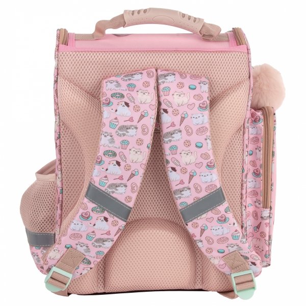 TORNISTER SZKOLNY KOTEK DERFORM RÓŻOWY DLA DZIEWCZYNEK Z KOTKAMI CATS