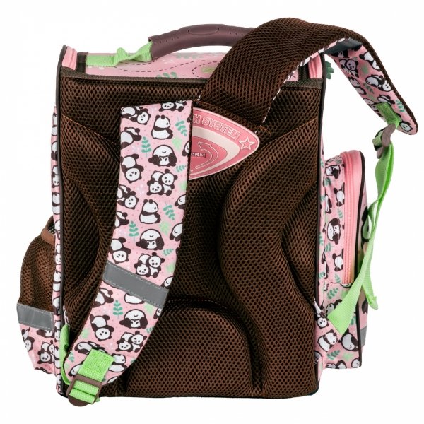 TORNISTER z PANDĄ SZKOLNY ZESTAW 5w1 DLA DZIEWCZYNY Z MISIEM DO 1 KLASY