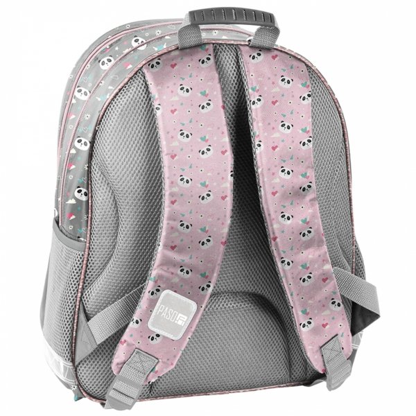 PLECAK SZKOLNY MIŚ PANDA DLA DZIEWCZYNEK DO 1 KLASY KOMPLET 6w1 z PANDĄ