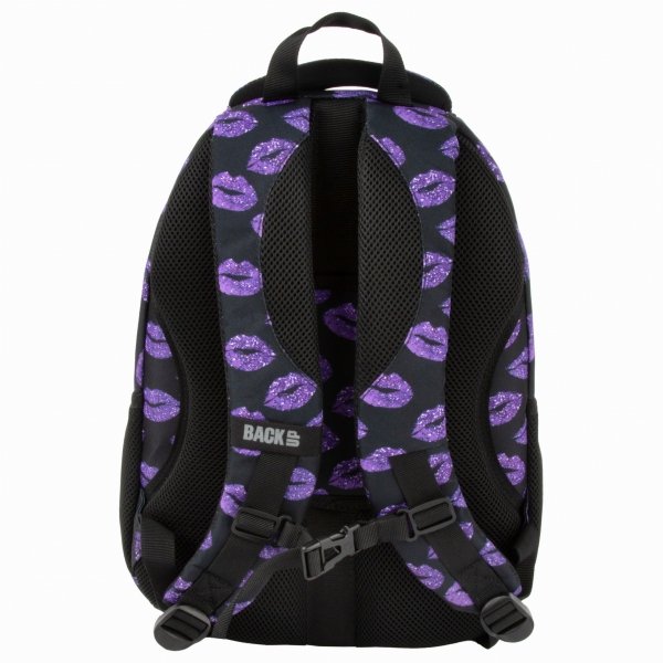 BACKUP PLECAK SZKOLNY MŁODZIEŻOWY DZIEWCZĘCY GLITTER KISS ZESTAW 5 ele