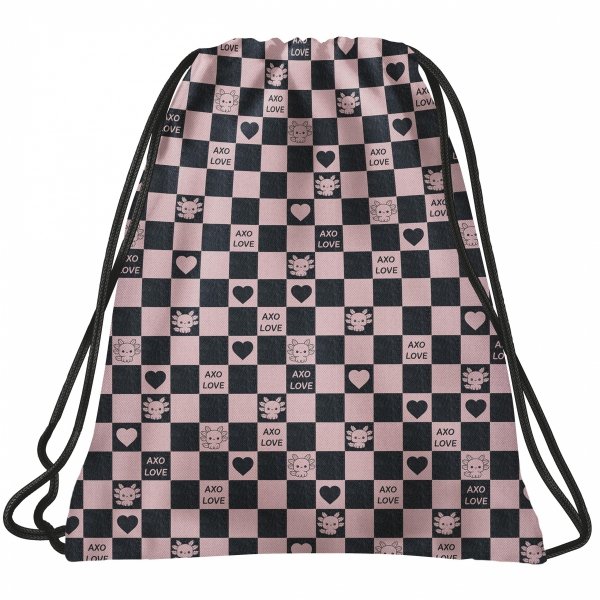 WOREK BACKUP NA OBUWIE KAPCIE BUTY W-F DLA DZIEWCZYNY SZACHOWNICA RÓŻOWA