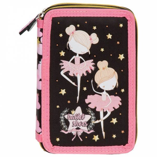 PIÓRNIK SZKOLNY 2-KOM Z WYPOSAŻENIEM BALETNICA BALERINA DZIEWCZĘCY 