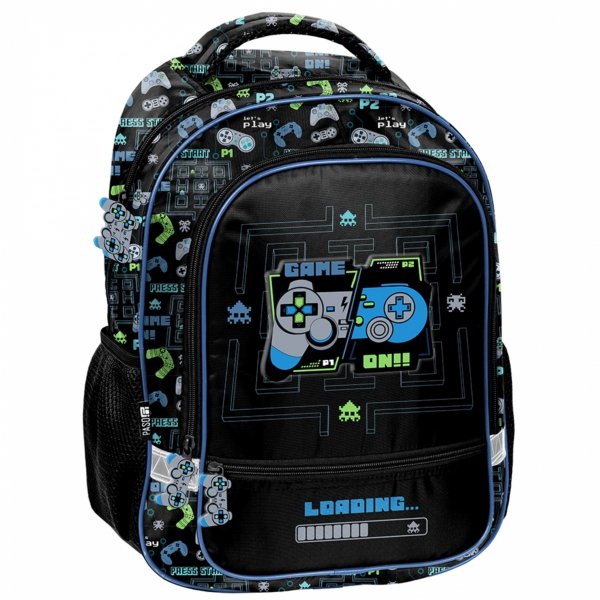 PLECAK GAMEPAD SZKOLNY GRA DO 1 KLASY PODSTAWÓWKI GAMER GAMING ZESTAW 3w1